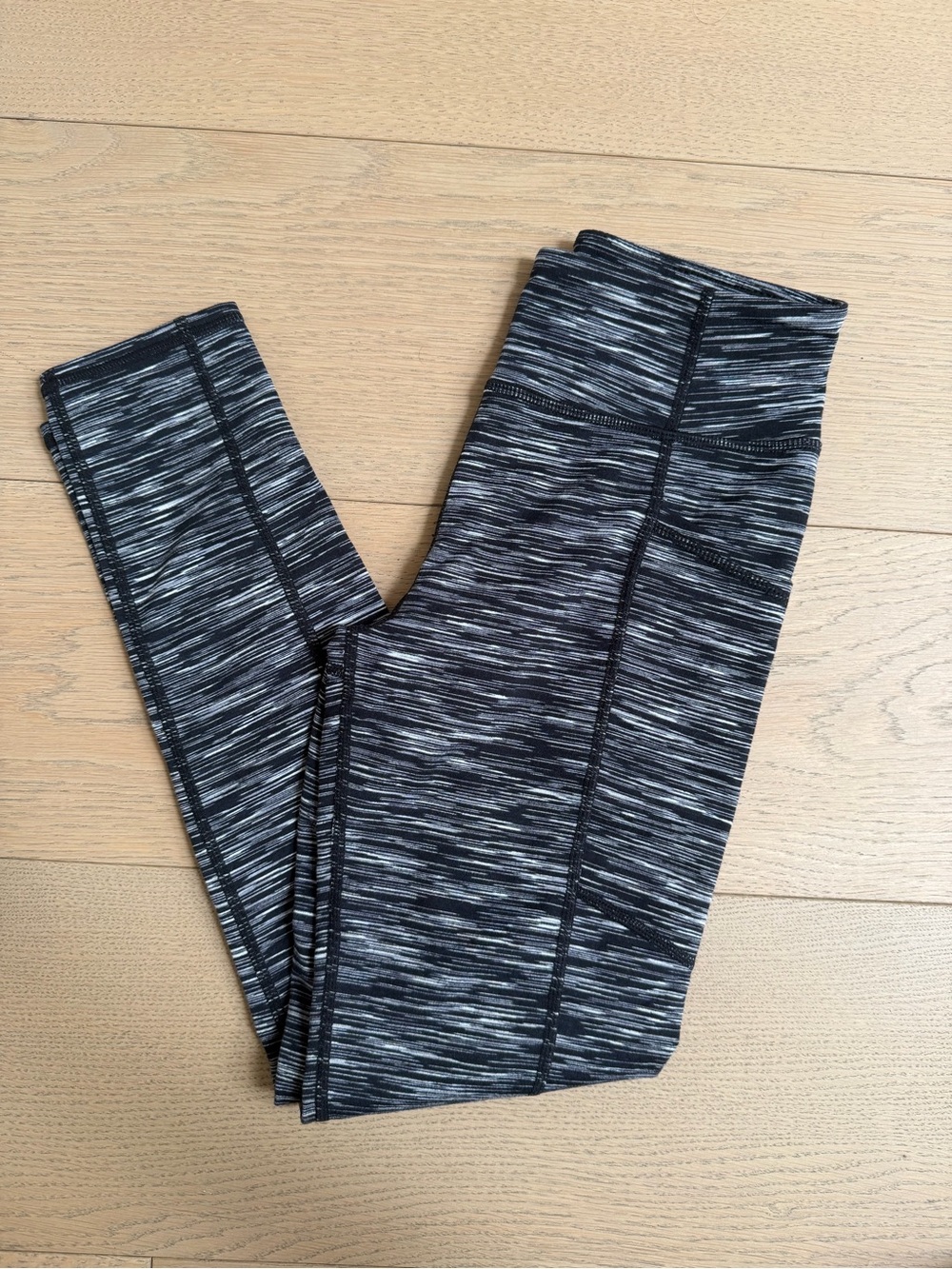 Zella Girl Black & White Heathered Leggings